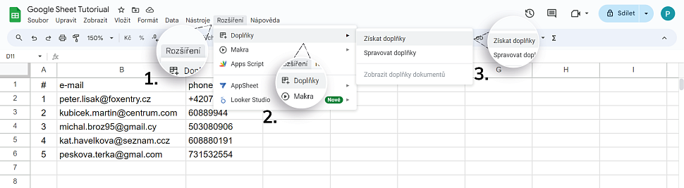 Otevření Google Workspace Marketplace