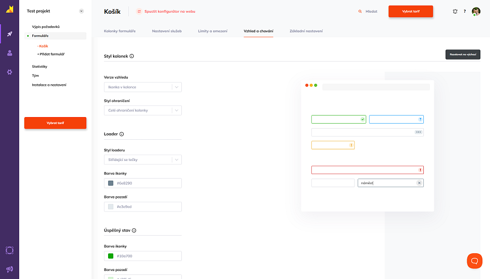 Ukázka stylu: ikonka v kolonce a celé ohraničení
